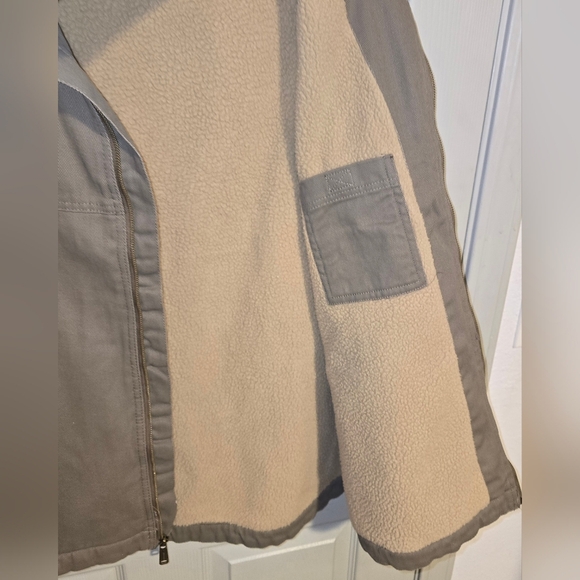 NWOT Wolverine Upland Vest Cotton Twill Tan Sherpa Lined Zip-up Vest Men's XXL - Picture 6 of 10